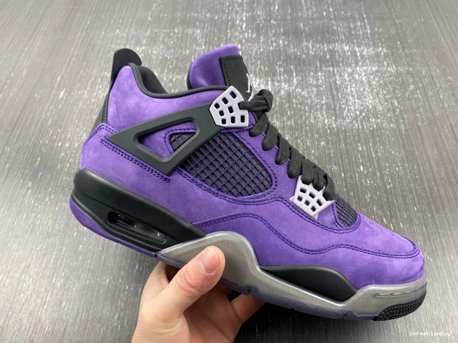 Travis Suede Jordan Purple Air 4 Scott x 1107